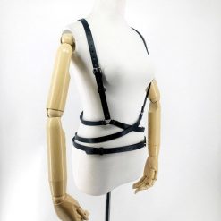 Harness de Couro Body Suspensório com Cinto Sexy Vestuário