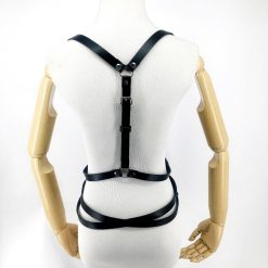 Harness de Couro Body Suspensório com Cinto Sexy Vestuário