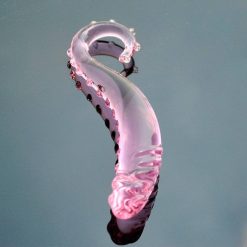 Varinha De Vidro Rosa Cristal Tentáculo 15,5 CM Inserção Vidro Plug anal Vidro