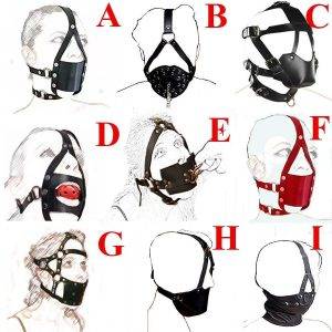 Diversos Modelos de Mordaças Harness Gag BDSM BDSM Mordaça