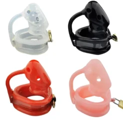 Gaiolas Chaste Bird de silicone em transparente, preto, vermelho e rosa