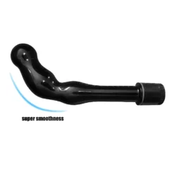 Massageador de próstata vibrador preto com curva para o ponto P
