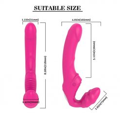 Strapon Strapless Vibrador Duplo Cinta Peniana Média 13 cm Cinta Peniana