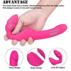 Strapon Strapless Vibrador Duplo Cinta Peniana Média 13 cm Cinta Peniana