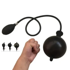 Plug inflável inflado comparado a um punho fechado
