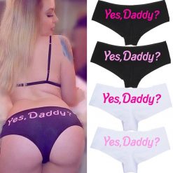 Calcinha Yes Daddy de Algodão Lingerie Sexy Vestuário