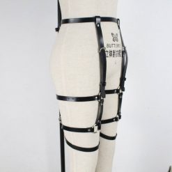 Cinto Feminino com Cinta Liga Harness de Couro Vestuário