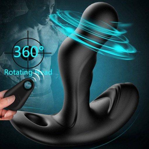 Vibrador Massageador Masculino Anal com Rotação G Spot Próstata Inserção Plug anal Estimulador de Próstata Jogos Adultos Vibradores