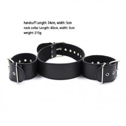 Algema de Pescoço Bondage BDSM Restrição BDSM Bondage Coleira Jogos Adultos