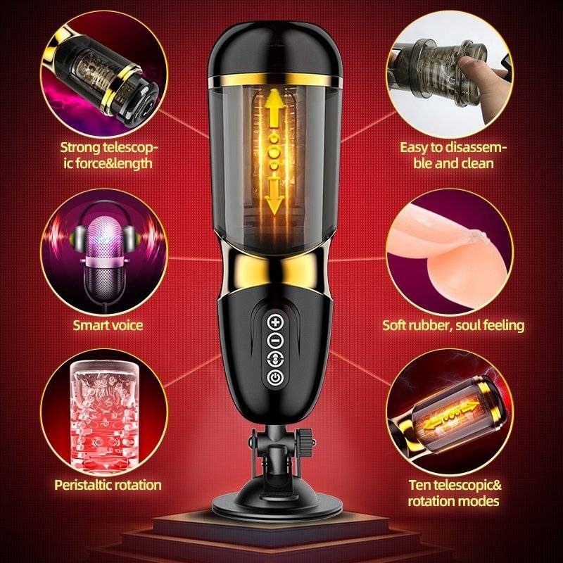 Rotação telescópica automática masturbador masculino 10*10 modos de silicone vagina real bichano adulto masturbação brinquedos sexuais para homem