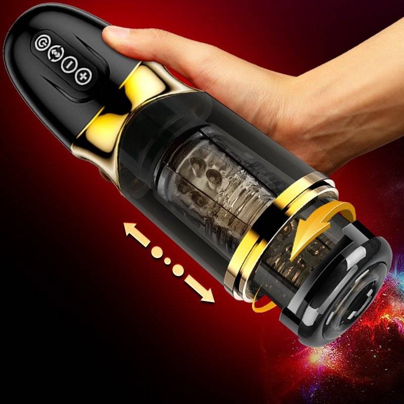 Rotação telescópica automática masturbador masculino 10*10 modos de silicone vagina real bichano adulto masturbação brinquedos sexuais para homem