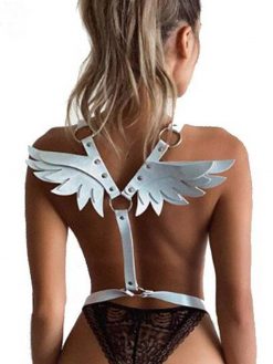 Harness Feminino Anjinha Lingerie de Couro Vestuário