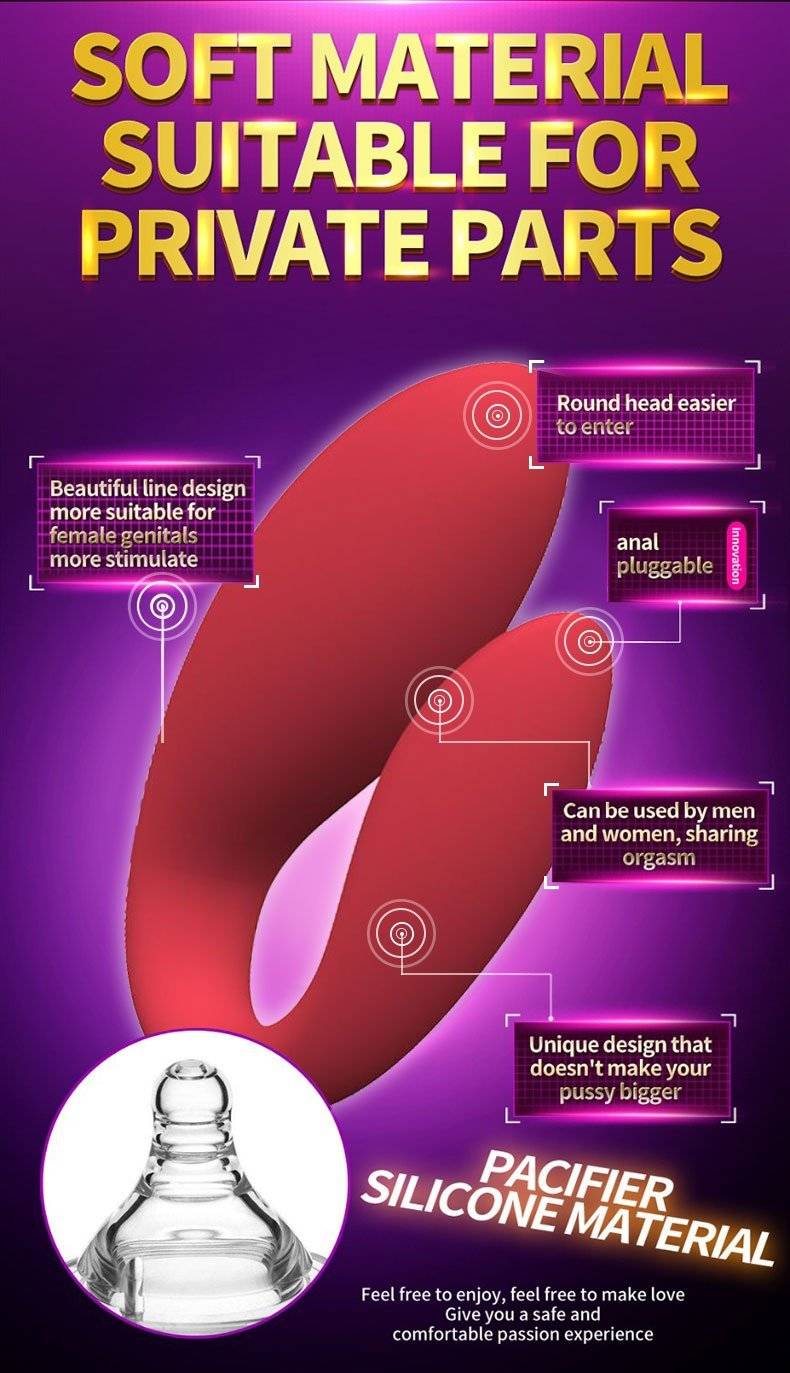 O vibrador sem fio de omysky simula g-spot anal duplo-cabeça vibrar brinquedos sexuais para adulto carga usb impermeável mudo c-forma vibrador