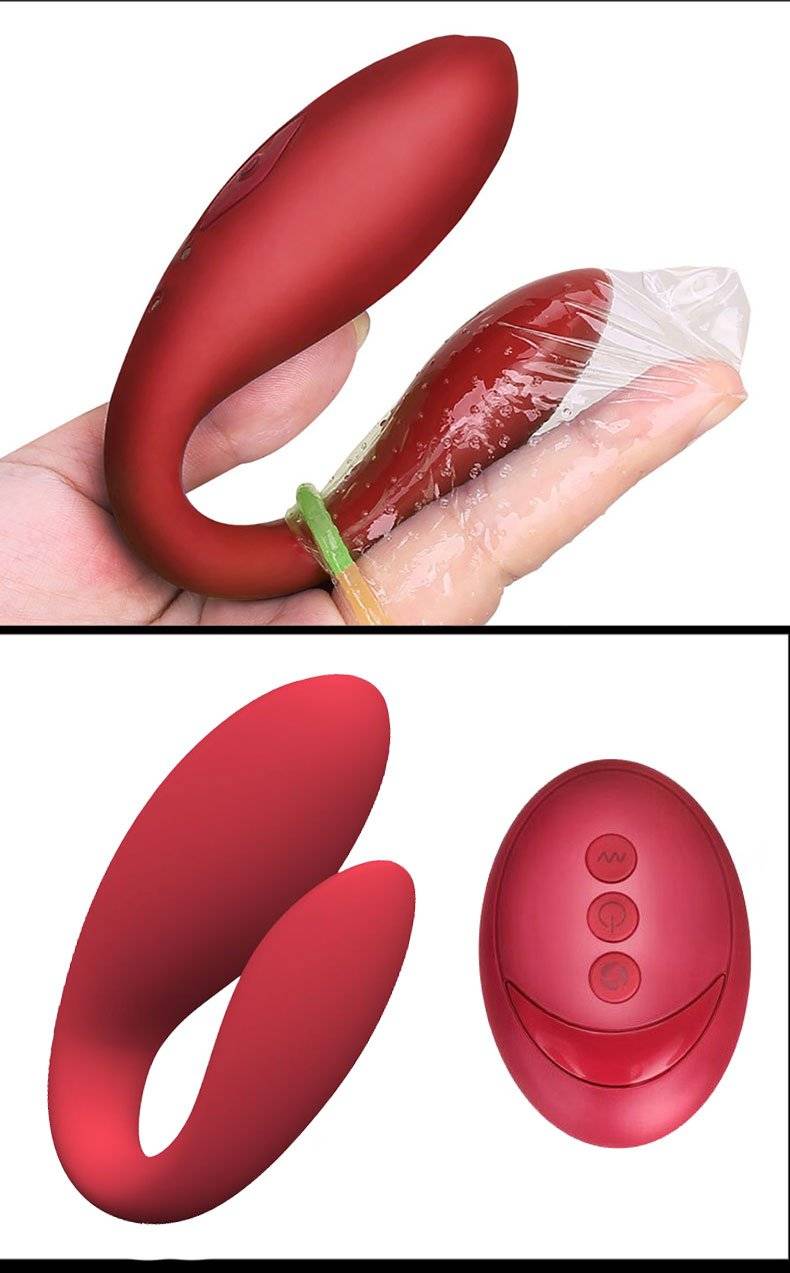 O vibrador sem fio de omysky simula g-spot anal duplo-cabeça vibrar brinquedos sexuais para adulto carga usb impermeável mudo c-forma vibrador