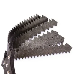 Paddle de couro com três camadas dentadas abertas