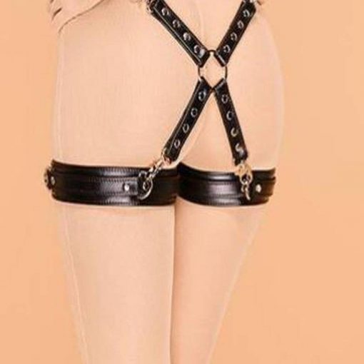 Algemas Cruzadas Cinto Crossbelt Para Pernas E Pulsos Ajustáveis Vestuário BDSM Bondage