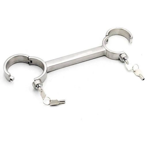 Barra de extensão de Aço inoxidável Mão Fixo Algemas Bondage Slave Restrições Algemas Tortura BDSM Adulto Jogos Sex Toys Para Casais BDSM