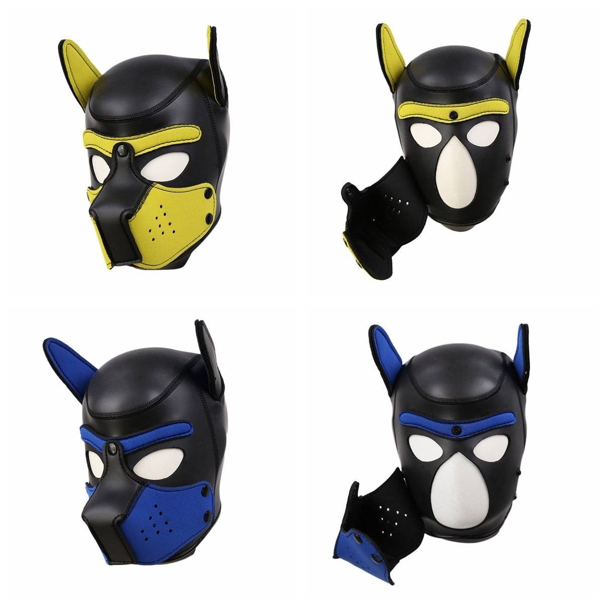 Lovefun você pode personalizar a cor 10 cor 2 tamanho neoprene puppy hood personalizado animal cabeça máscara novidade traje cão