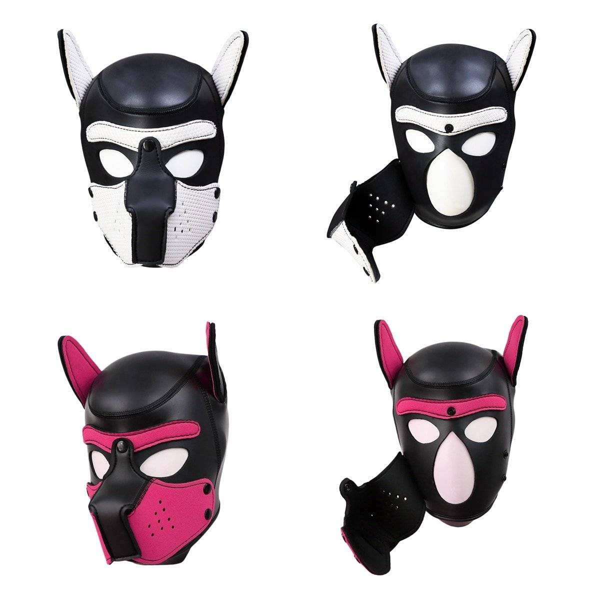 Lovefun você pode personalizar a cor 10 cor 2 tamanho neoprene puppy hood personalizado animal cabeça máscara novidade traje cão