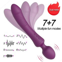 Vibrador Duplo Magic Wand Varinha Massageador e Masturbador Vibradores