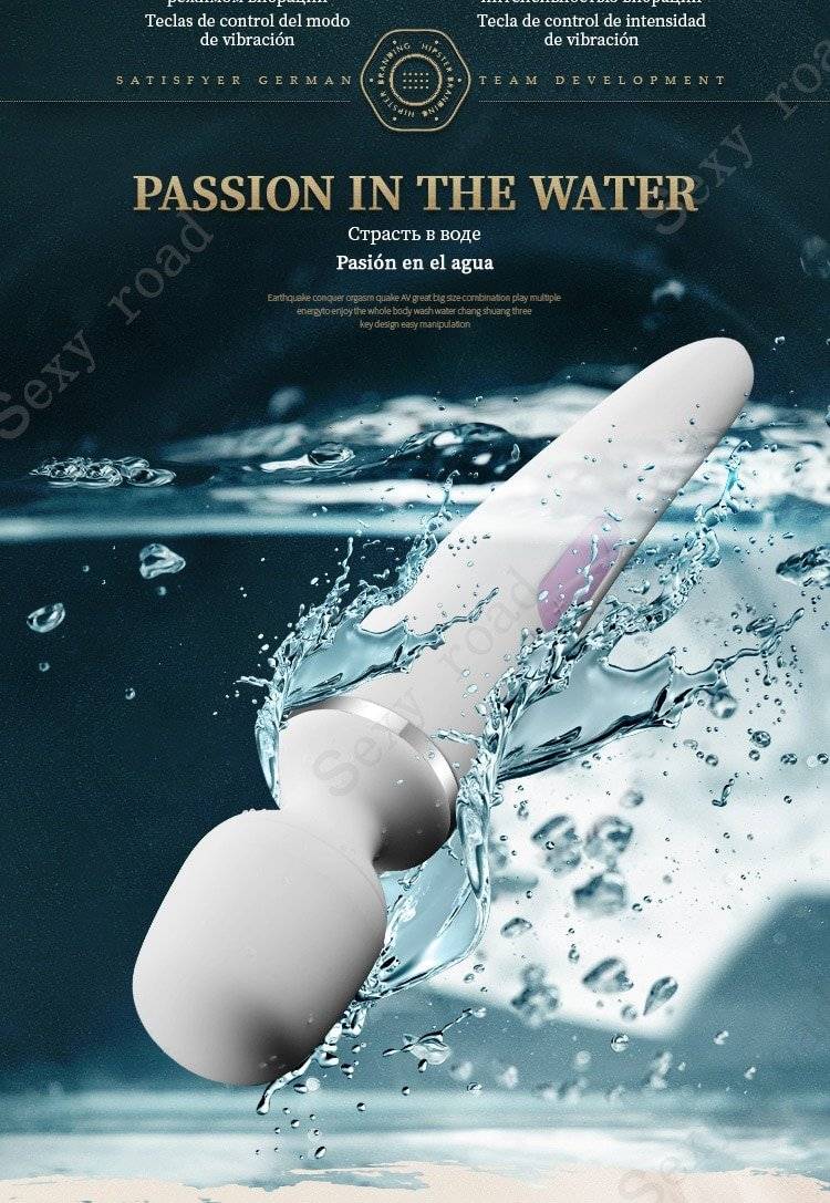 Satisfyer wand-er mulher grande varinha mágica 10 velocidade g ponto vibrador clitóris estimulador super vibrador silicone ipx7 sexo feminino brinquedos