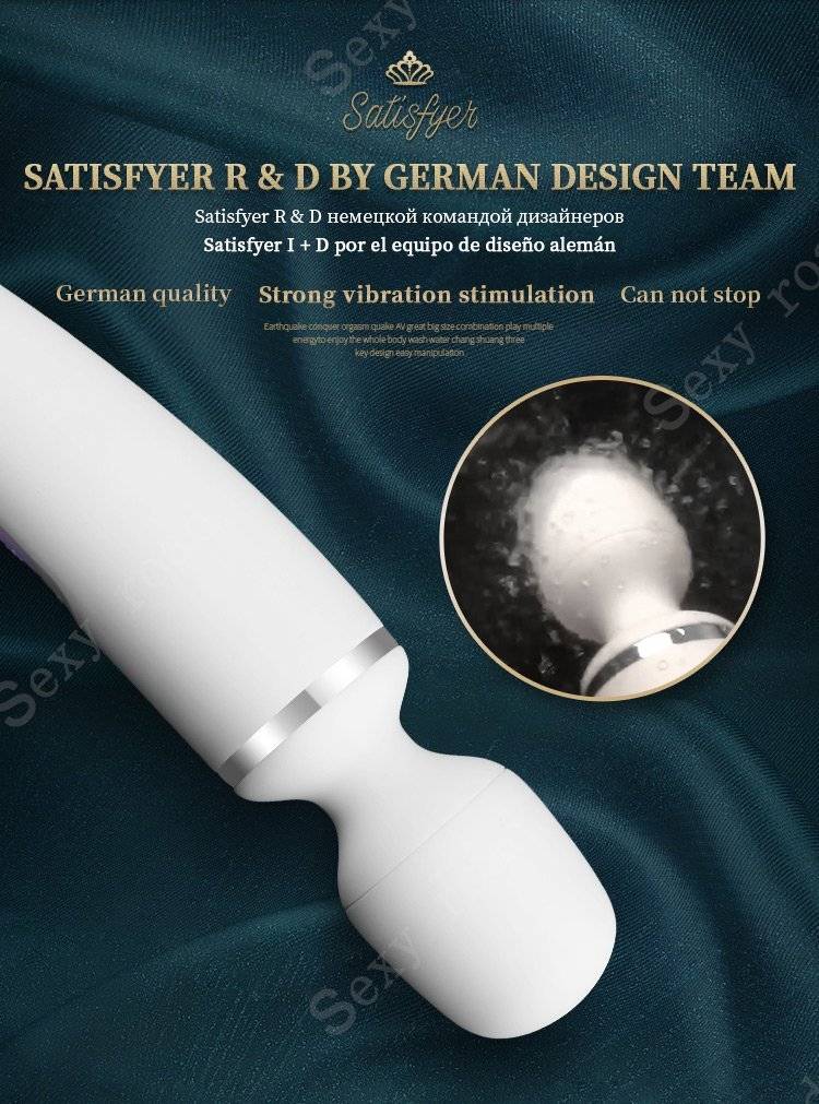 Satisfyer wand-er mulher grande varinha mágica 10 velocidade g ponto vibrador clitóris estimulador super vibrador silicone ipx7 sexo feminino brinquedos