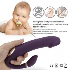 Vibrador Feminino Duplo Strapless Swing Pegging Inserção Jogos Adultos Vibradores