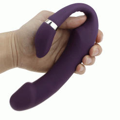 Vibrador Feminino Duplo Strapless Swing Pegging Inserção Jogos Adultos Vibradores