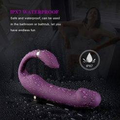 Vibrador Feminino Duplo Strapless Swing Pegging Inserção Jogos Adultos Vibradores