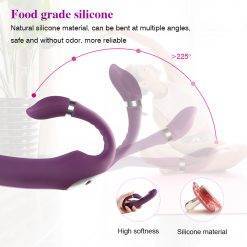 Vibrador Feminino Duplo Strapless Swing Pegging Inserção Jogos Adultos Vibradores