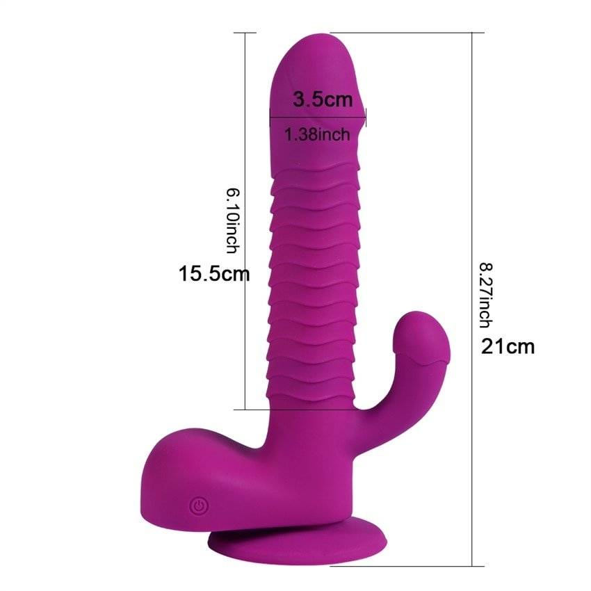 Vibrador do vibrador do ponto de mlsice g para mulher estimulação clitoral & anal, controle remoto que empurra o vibrador giratório do coelho para mulher