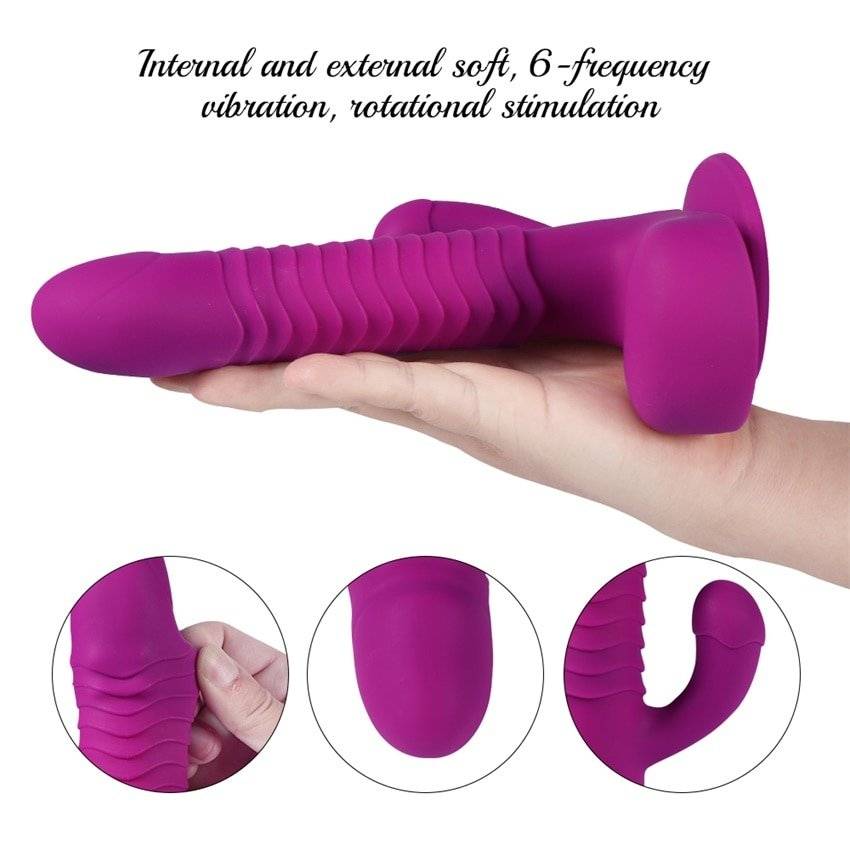 Vibrador do vibrador do ponto de mlsice g para mulher estimulação clitoral & anal, controle remoto que empurra o vibrador giratório do coelho para mulher