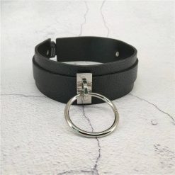 Choker Feminino Gargantilha Estilo Coleira de Couro Vestuário Coleira