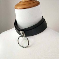 Choker Feminino Gargantilha Estilo Coleira de Couro Vestuário Coleira
