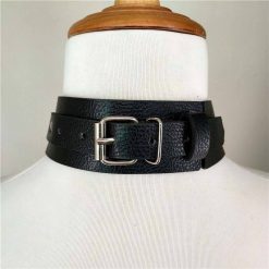 Choker Feminino Gargantilha Estilo Coleira de Couro Vestuário Coleira