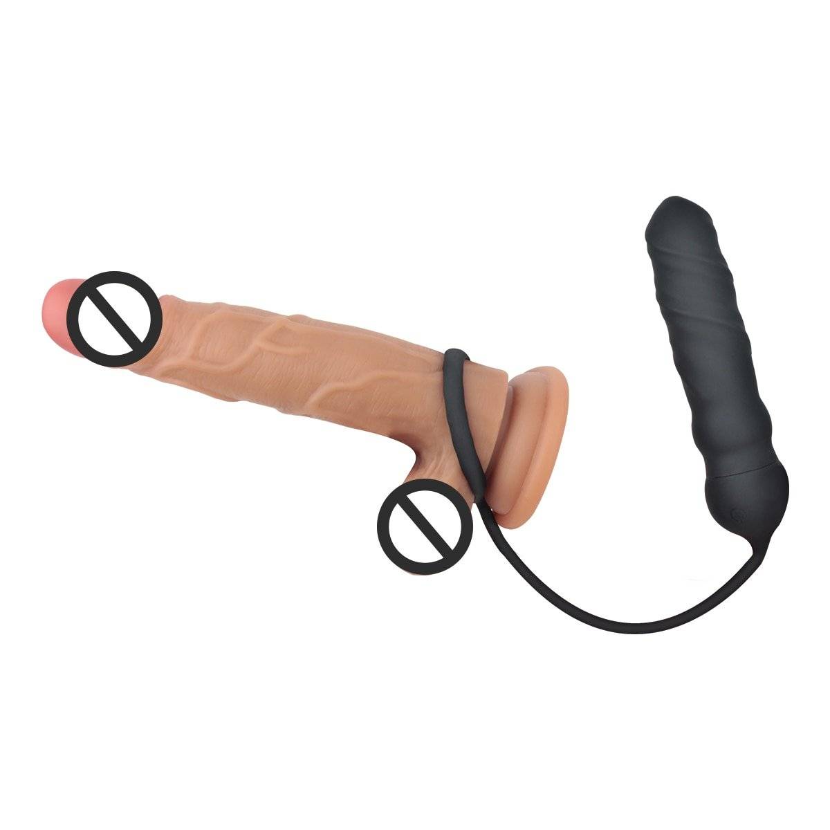 Masculino massagem de próstata vibrador pênis galo anel para homem vibratório buttplug adulto erótico brinquedos sexuais sem fio remoto bunda anal plug