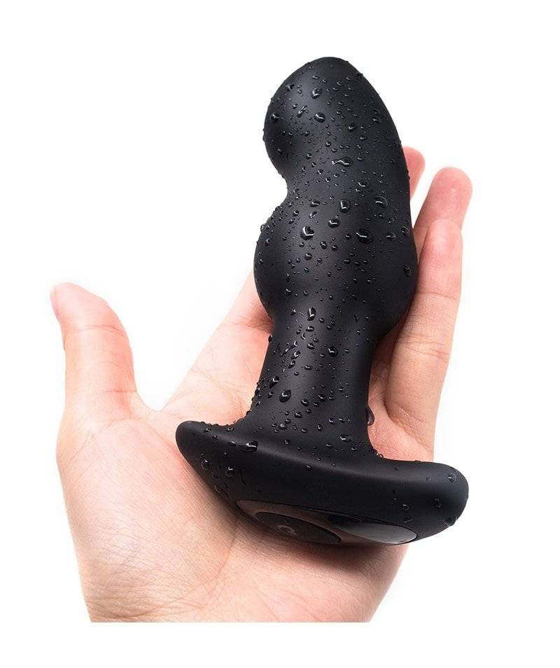 Vibração anal plug vibro rotação contas sem fio butt plugues massagem de próstata silicone vibrador para ânus vibrando brinquedos sexuais