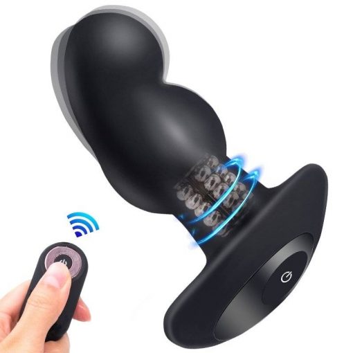 Plug Anal Vibrador Giratório Controle Remoto Wireless Adult Diary Inserção Plug anal Estimulador de Próstata Jogos Adultos