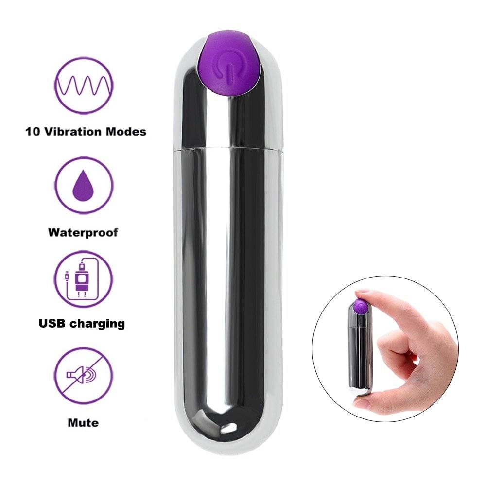 Vibrador Bullet para Mulher, Ponto G, Mamilo, Clitoriano, Pincel