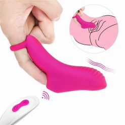 Vibrador De Dedo Texturizado Feminino Com Controle Wireless Vibradores