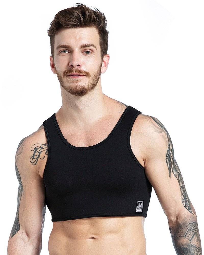 Jockmail coleira de neoprene para homens, equipamento de proteção para exercício muscular, regata gay, fitness, esportes, alças de ombro