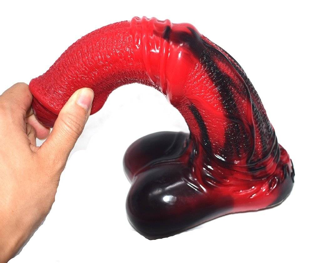 Pênis de Cavalo Dildo Horse Pet Play Grosso com Bolas 25 cm