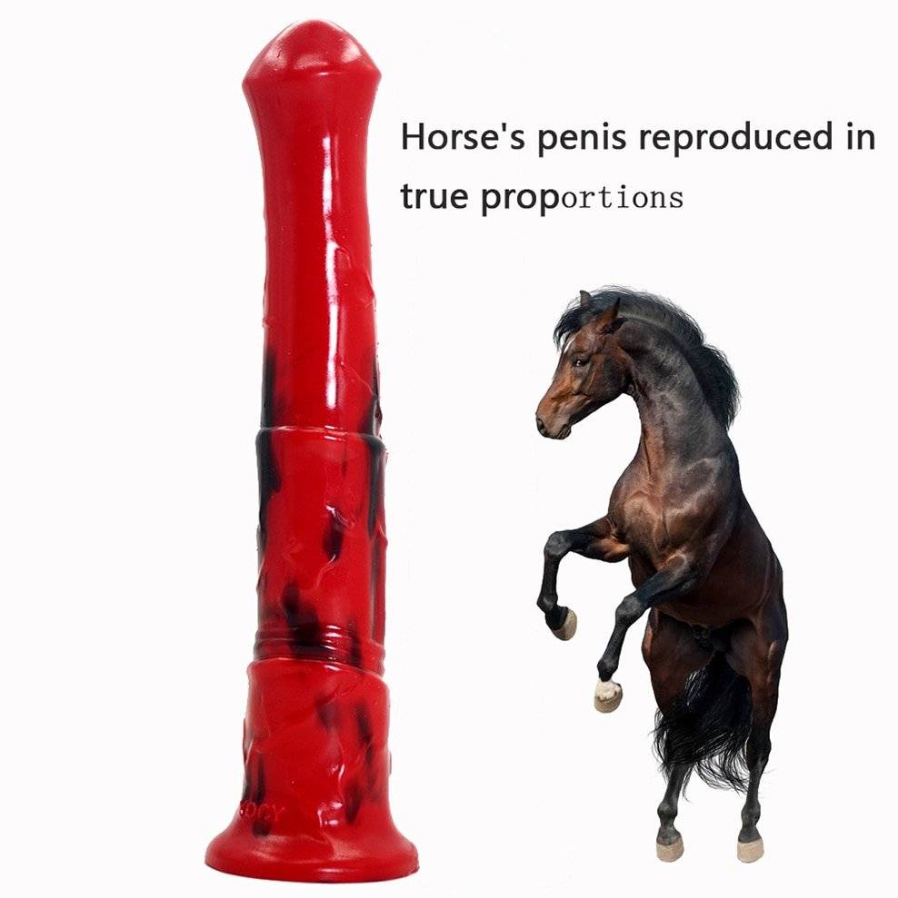 Faak animal cavalo pênis silicone longo realista vibrador colorido vermelho e preto otário galo anal brinquedos sexuais para homens mulheres casais