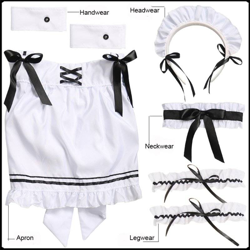 Preto bonito lolita maid trajes vestido de empregada francesa meninas mulher amine cosplay traje empregada doméstica festa trajes palco