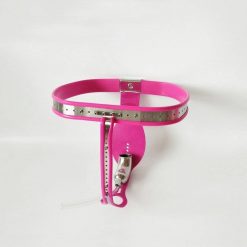 Rosa silicone aço inoxidável masculino cinto de castidade calças sexy brinquedos bdsm bondage t-tipo dispositivo de castidade masculino produtos sexuais Cintos de Castidade