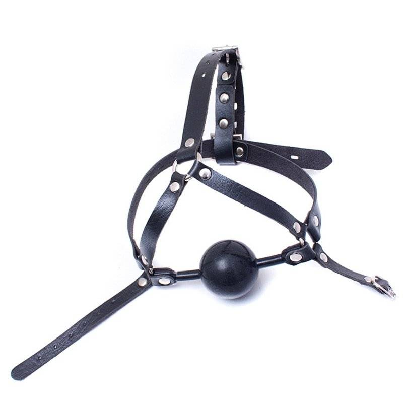 48mm bola mordaça boca aberta couro do plutônio cabeça arnês bondage silicone gag com bloqueio adulto jogos bdsm brinquedos sexuais para casal mulher
