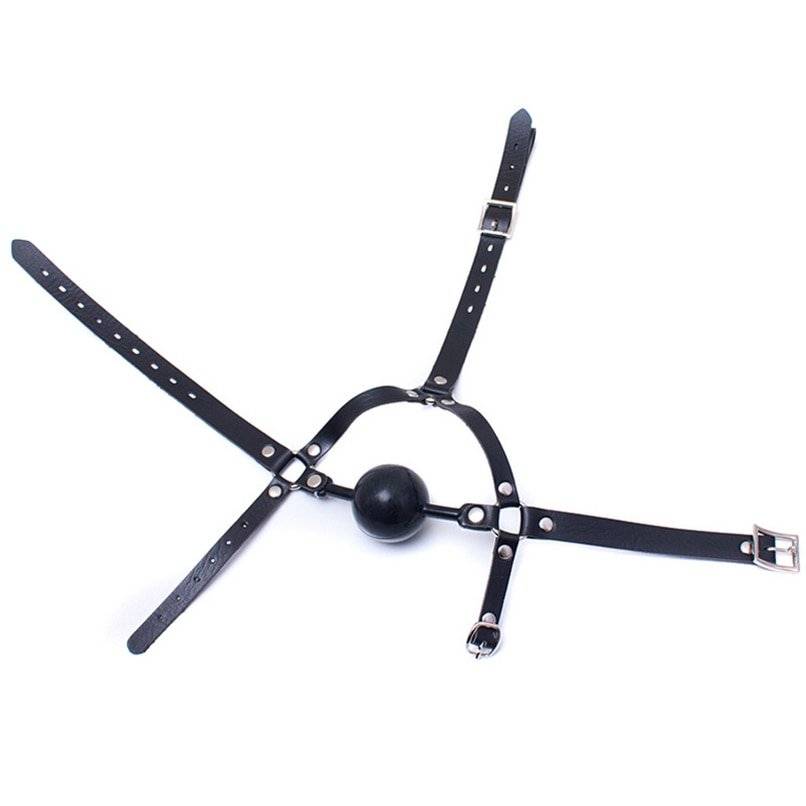 48mm bola mordaça boca aberta couro do plutônio cabeça arnês bondage silicone gag com bloqueio adulto jogos bdsm brinquedos sexuais para casal mulher