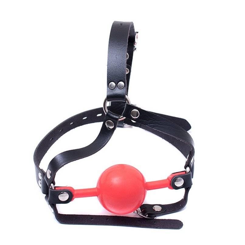 48mm bola mordaça boca aberta couro do plutônio cabeça arnês bondage silicone gag com bloqueio adulto jogos bdsm brinquedos sexuais para casal mulher