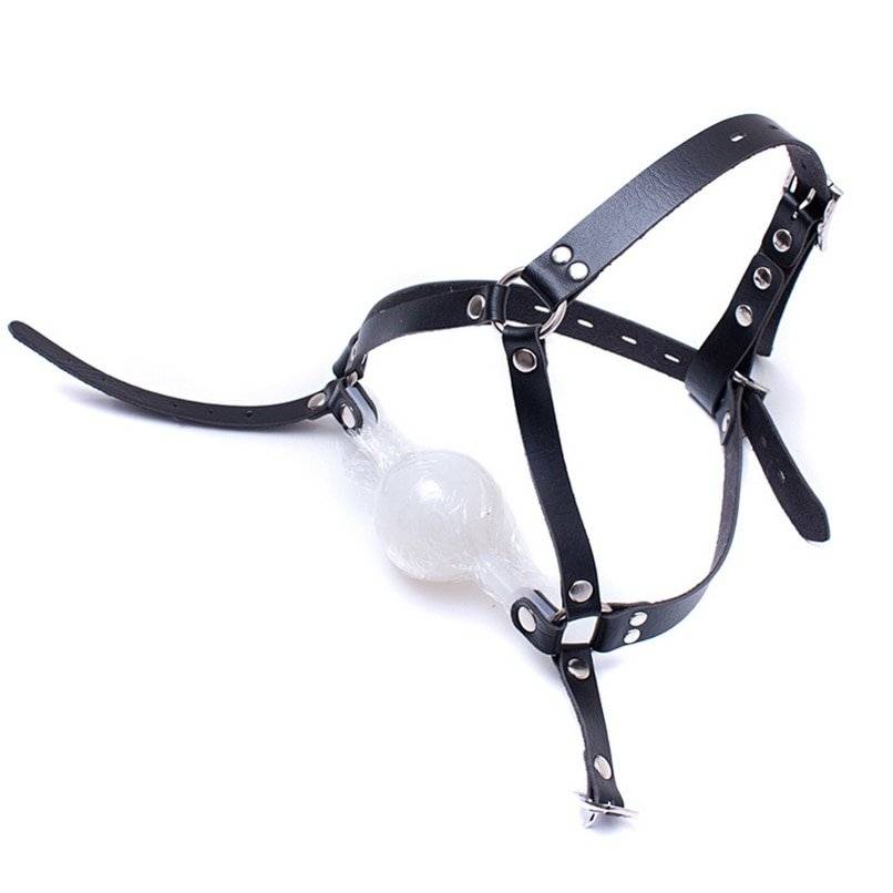 48mm bola mordaça boca aberta couro do plutônio cabeça arnês bondage silicone gag com bloqueio adulto jogos bdsm brinquedos sexuais para casal mulher