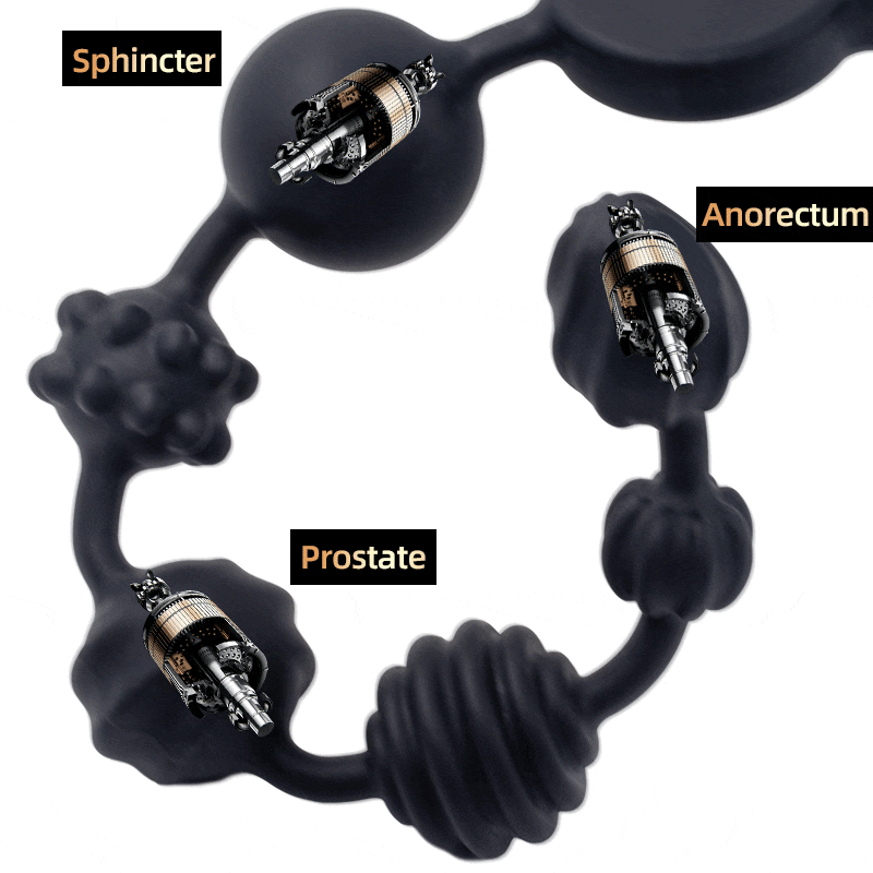 3 motores de vibração anal grânulos 10 frequência forte vibração para estimulação do ânus silicone plugue anal massagem próstata brinquedos sexuais